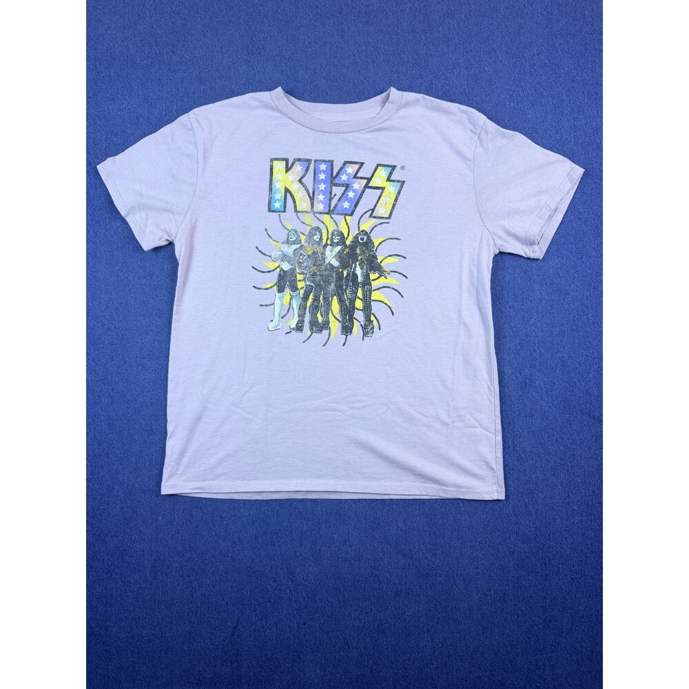 KISS Band T Shirt Large Lavender Purple 2025 Rock Music Graphic Tee